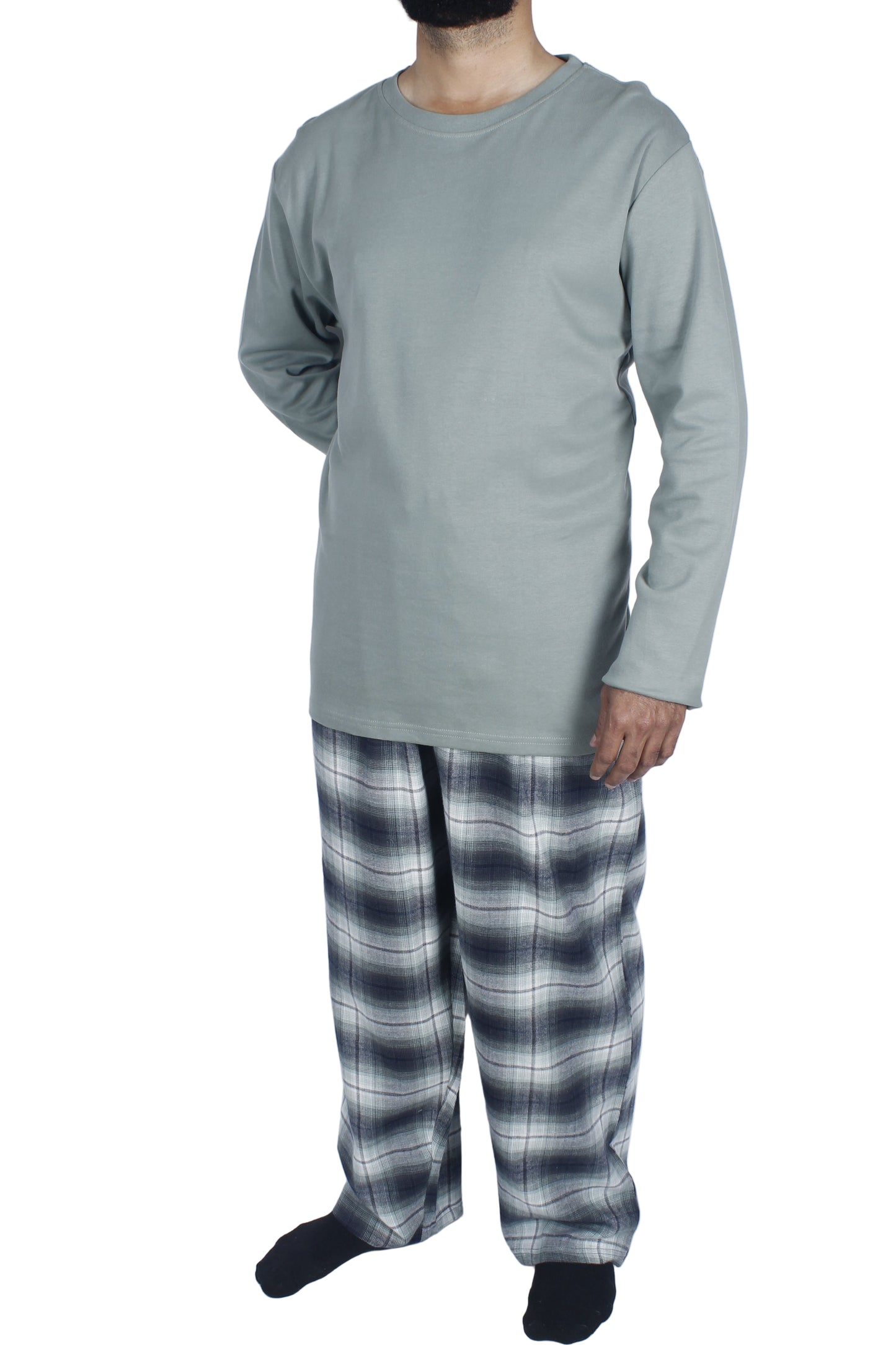 بيجامة رجالي كم طويل - خام شتوي