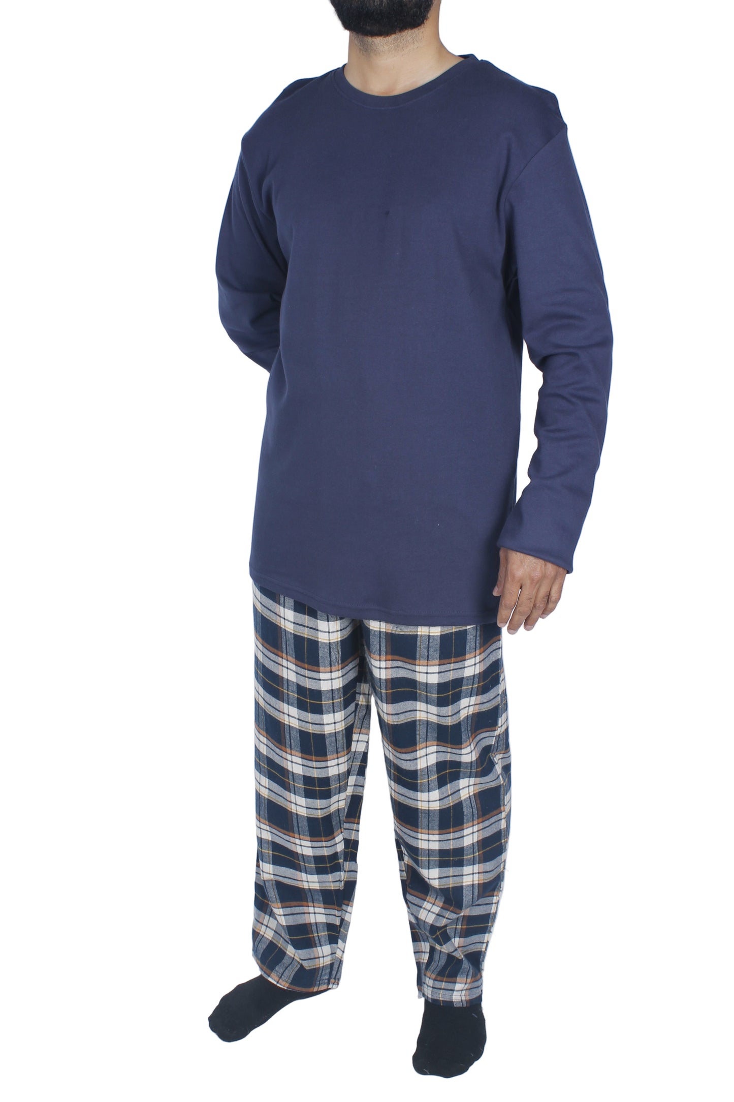 بيجامة رجالي كم طويل - خام شتوي