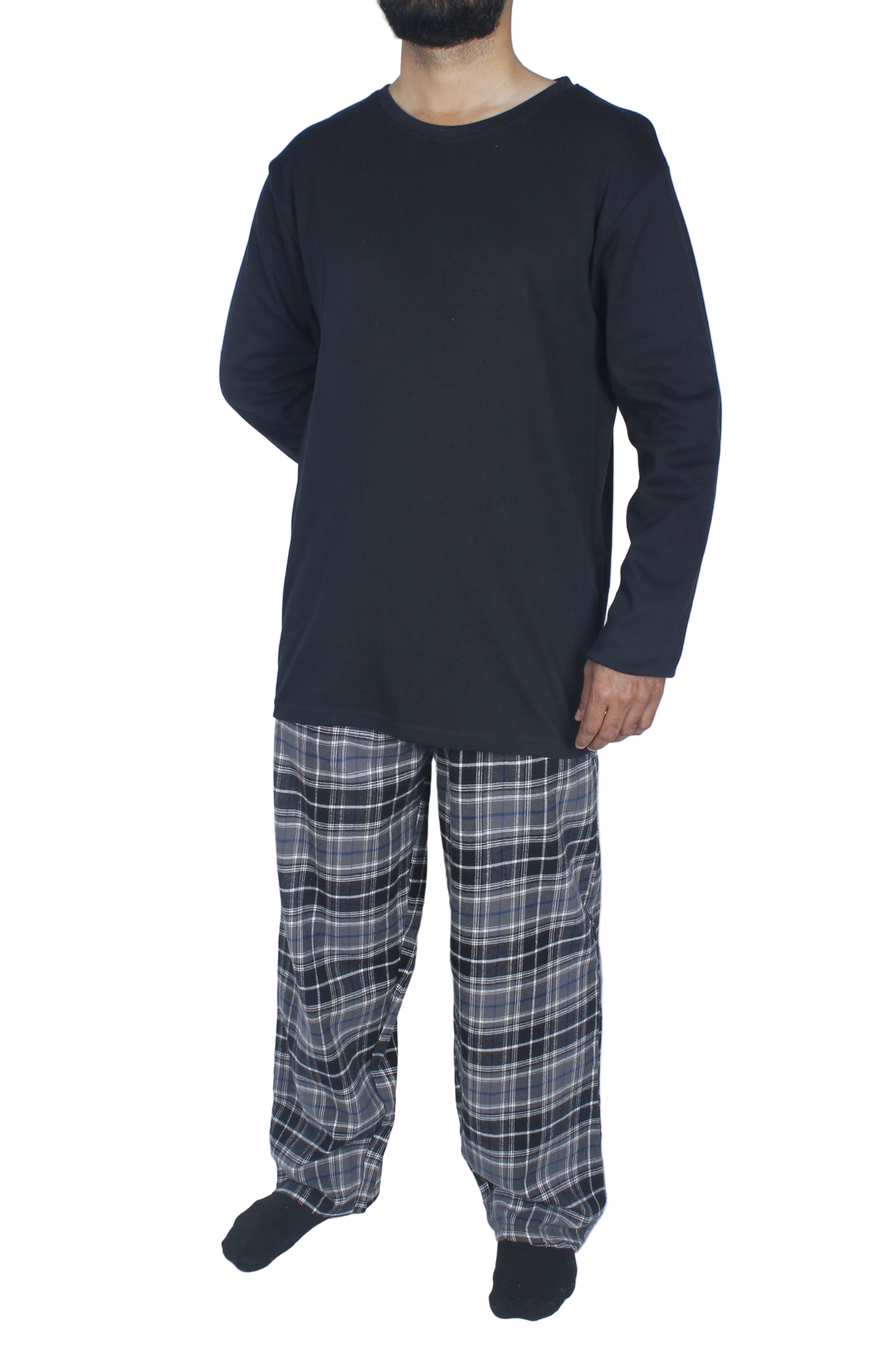 بيجامة رجالي كم طويل - خام شتوي