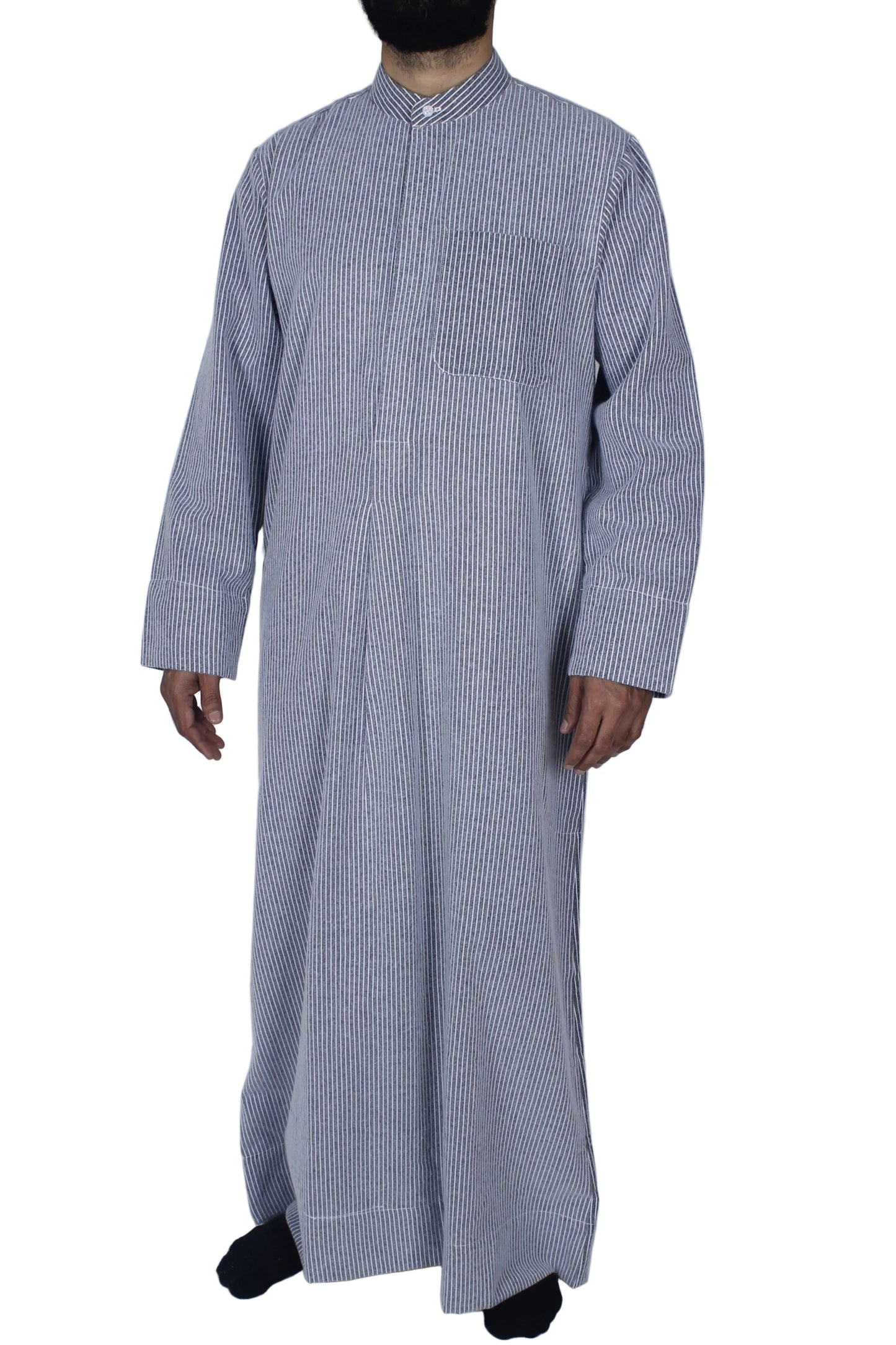 دشداشة كم طويل شتوية منزل كلاسيكيه - D8