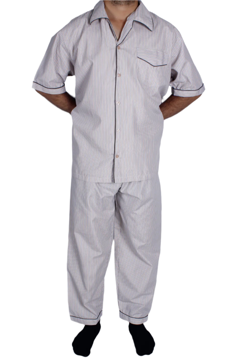 بيجامة كلاسيكية قطن - بيج ( باقي XL )