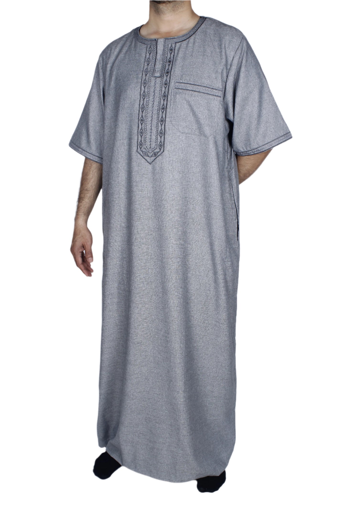D1 دشداشة صيفية - رمادي