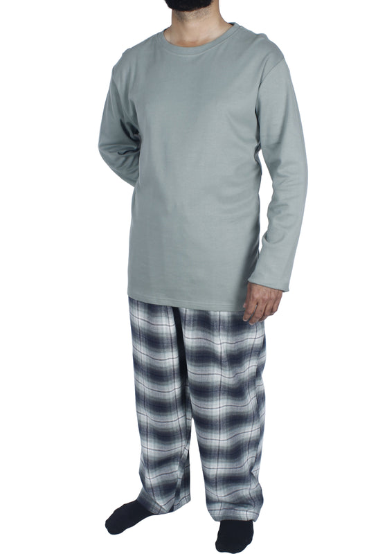 بيجامة رجالي كم طويل - خام شتوي