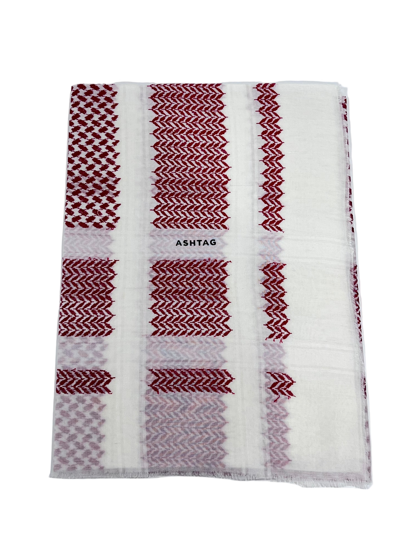 شال صوف اوف وايت - بنقشة الشماغ