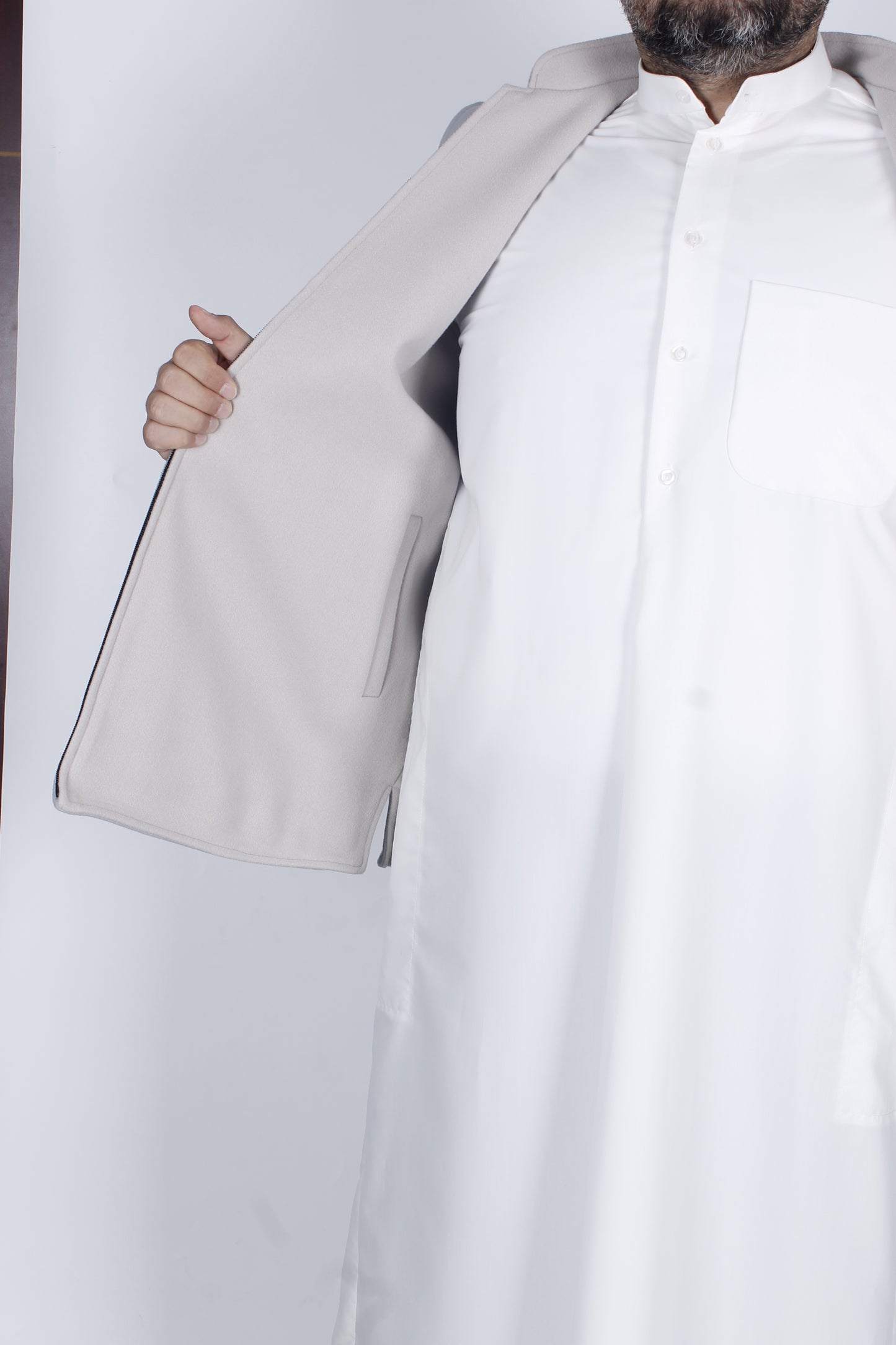 سديري جوخ لونين (رمادي وسكري ) دبل فيس