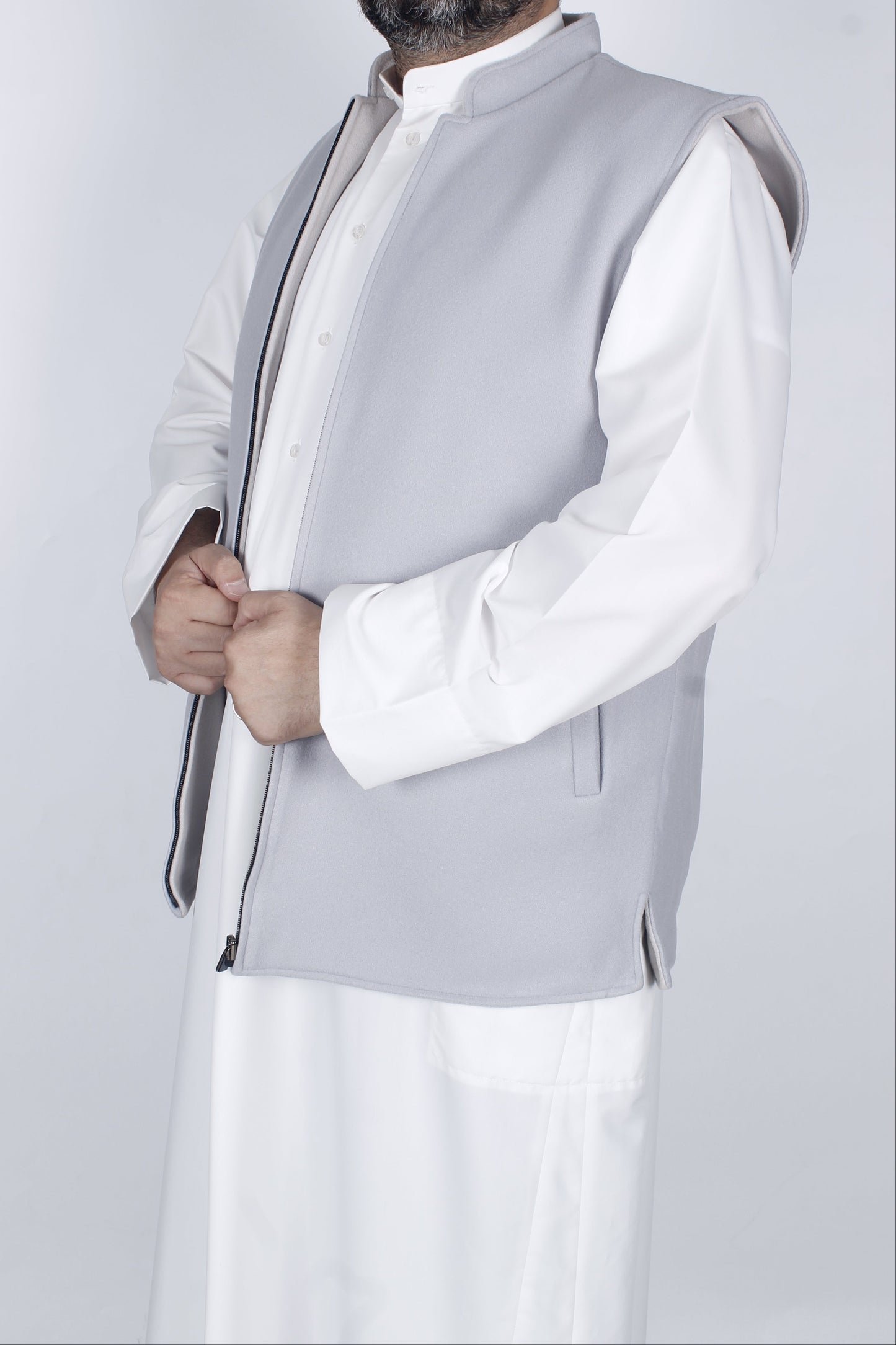 سديري جوخ لونين (رمادي وسكري ) دبل فيس