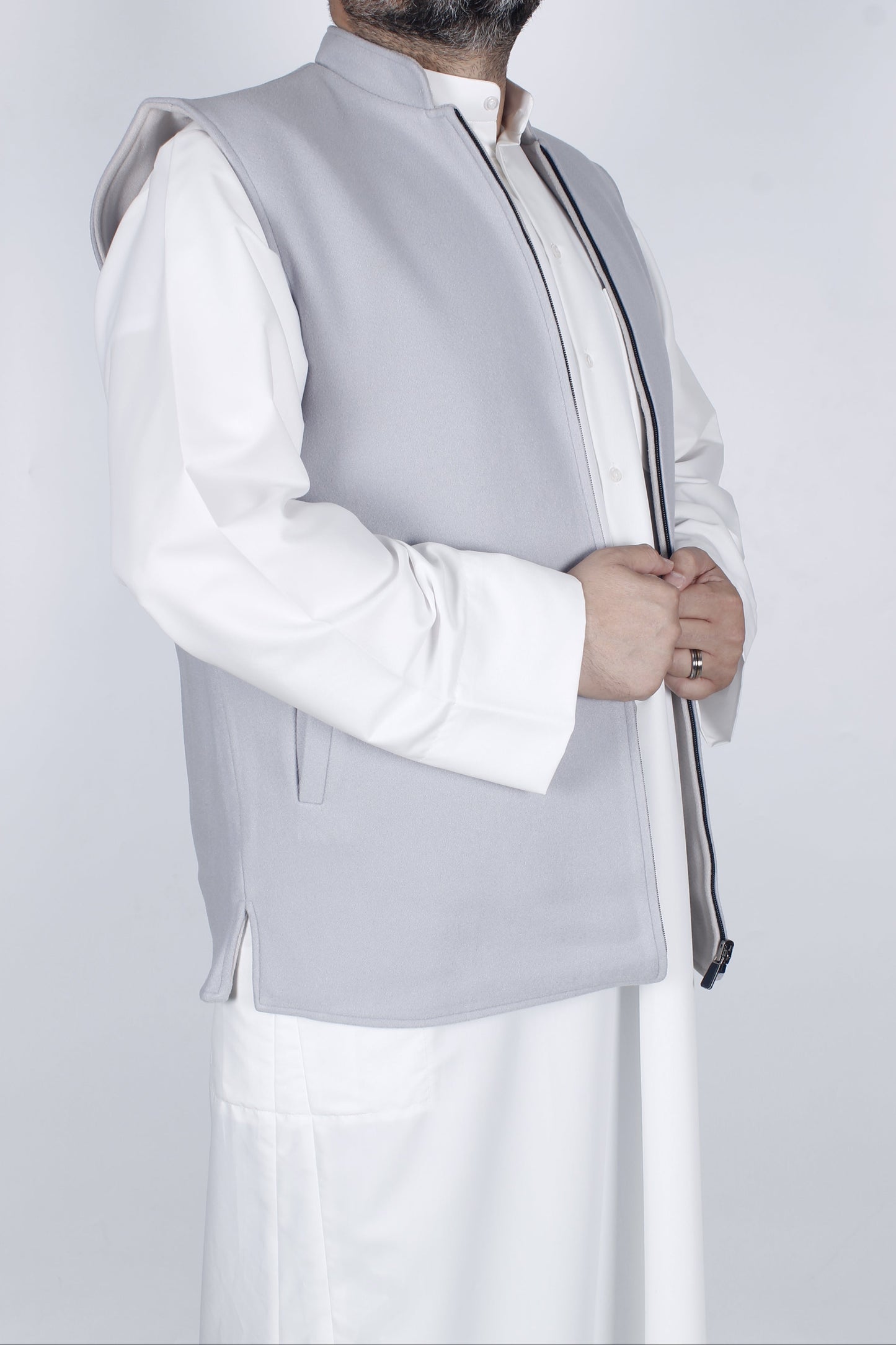 سديري جوخ لونين (رمادي وسكري ) دبل فيس