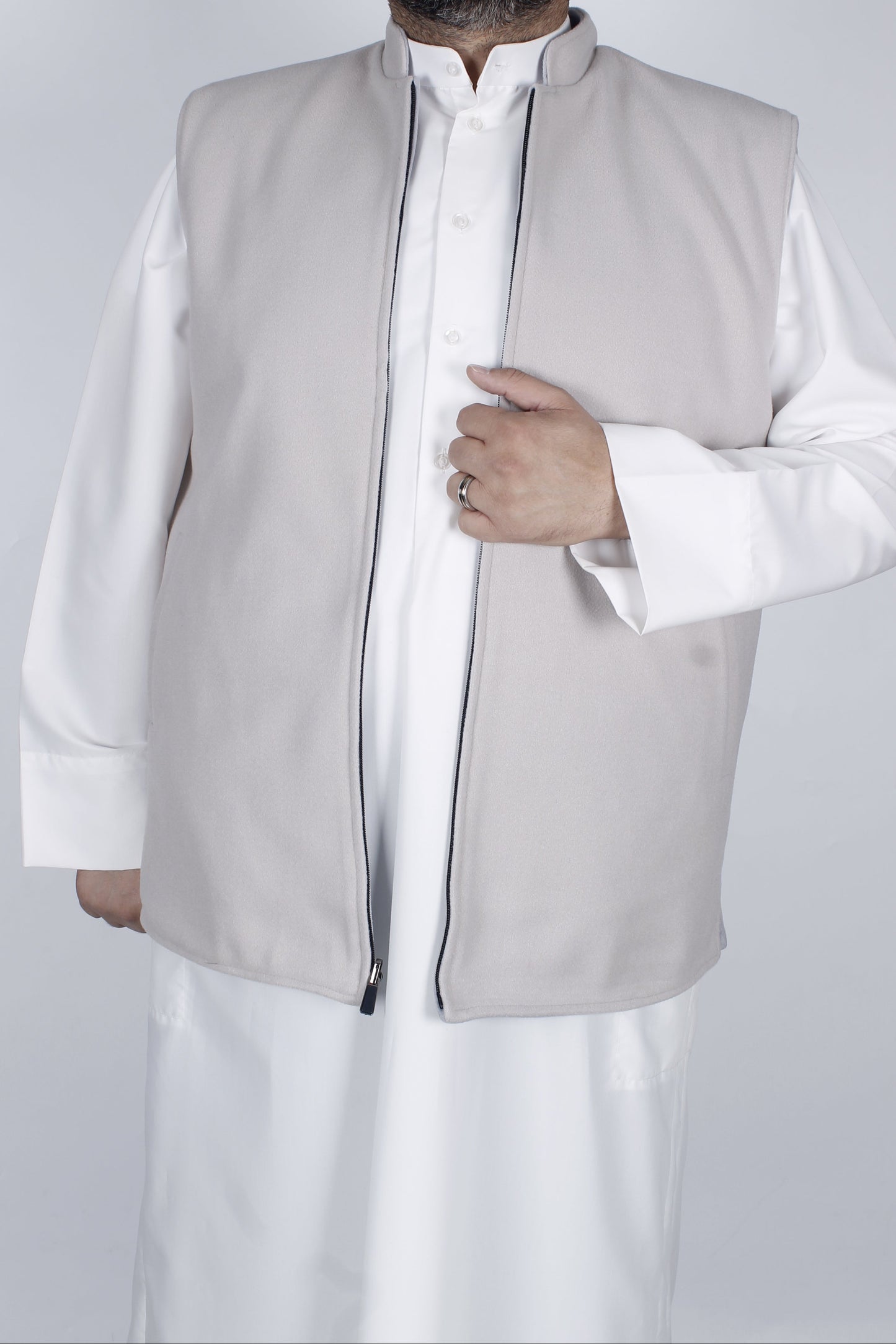 سديري جوخ لونين (رمادي وسكري ) دبل فيس