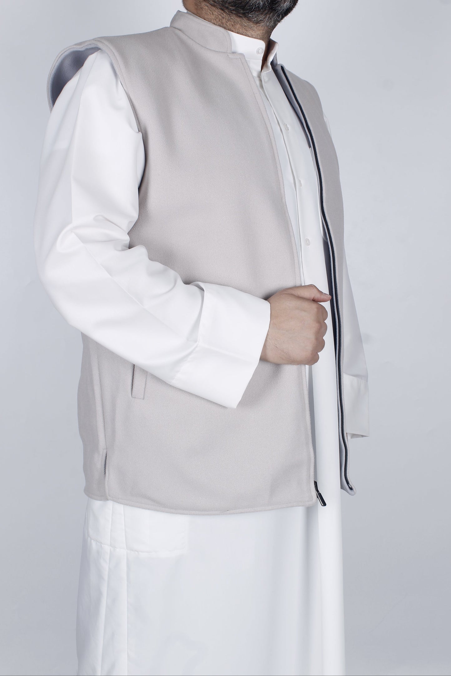 سديري جوخ لونين (رمادي وسكري ) دبل فيس