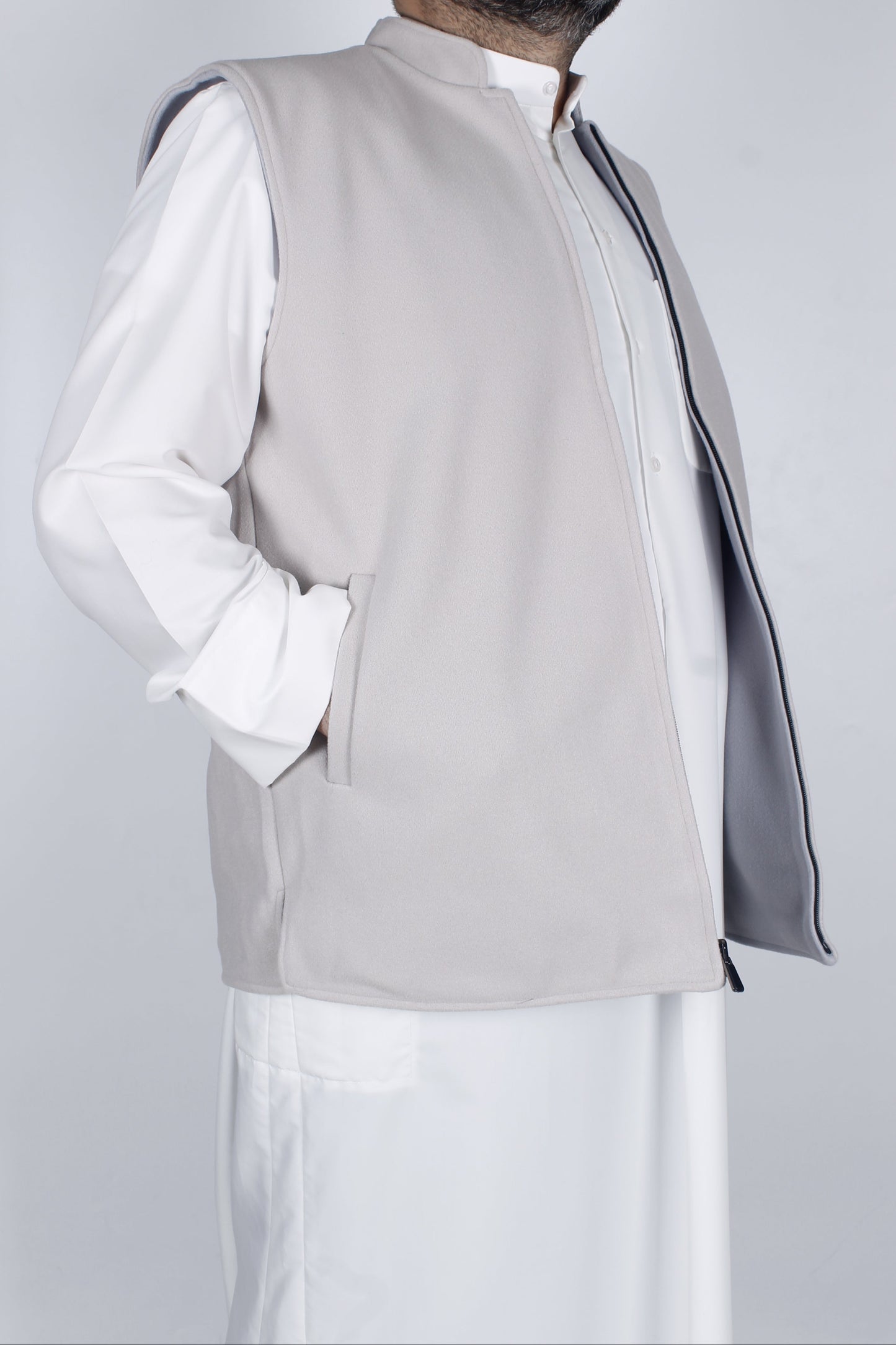 سديري جوخ لونين (رمادي وسكري ) دبل فيس