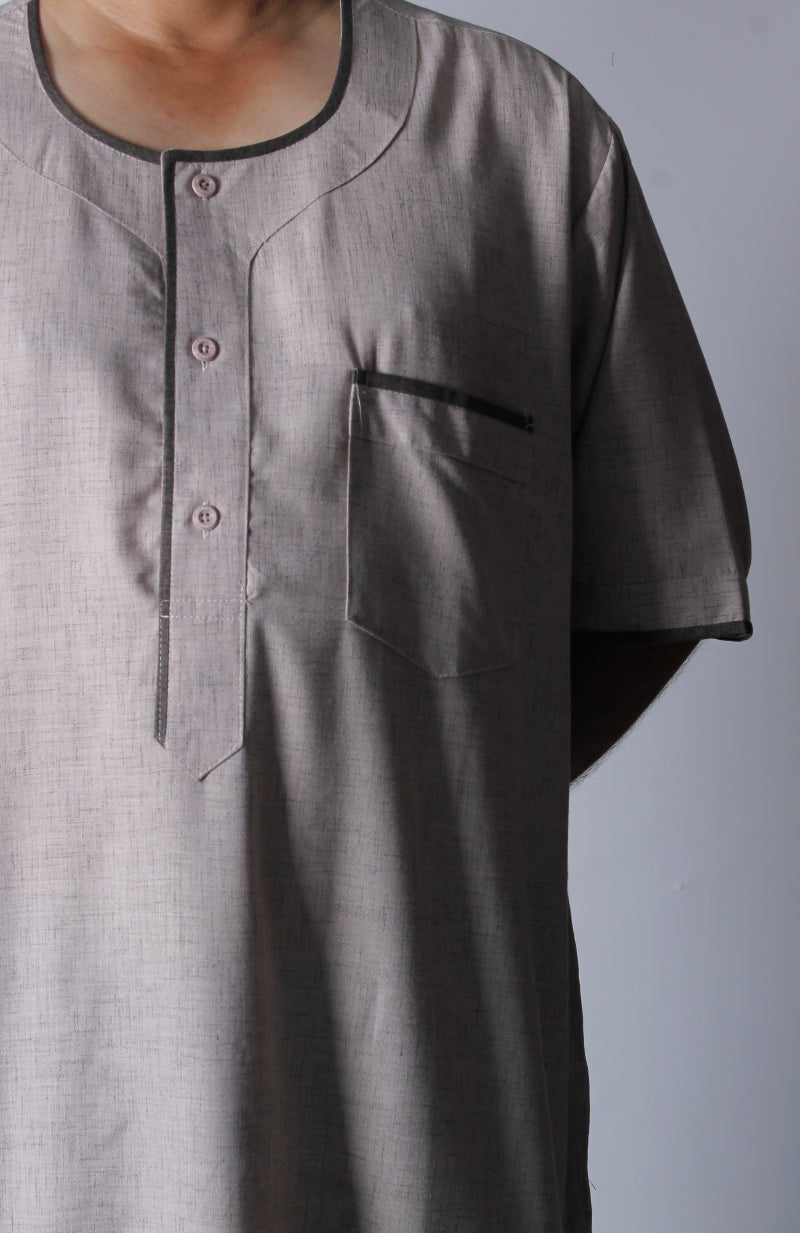 دشداشة لينن منزلية -  المقاس 62