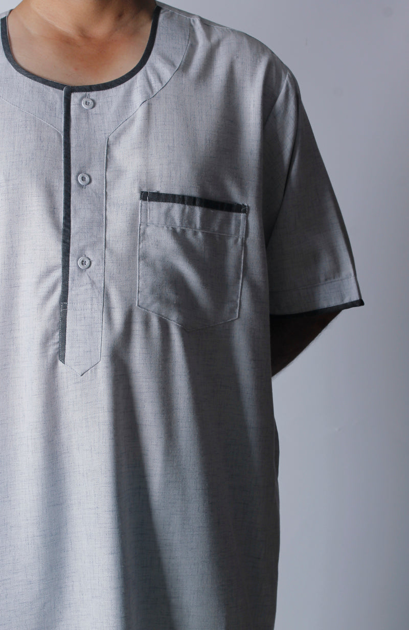 دشداشة لينن منزلية -  المقاس 62