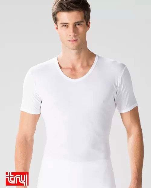 Undershirt - half sleeves - V neck - Underwear from [store] by TRY - MEN, TOP, TRY, UNDERWEAR